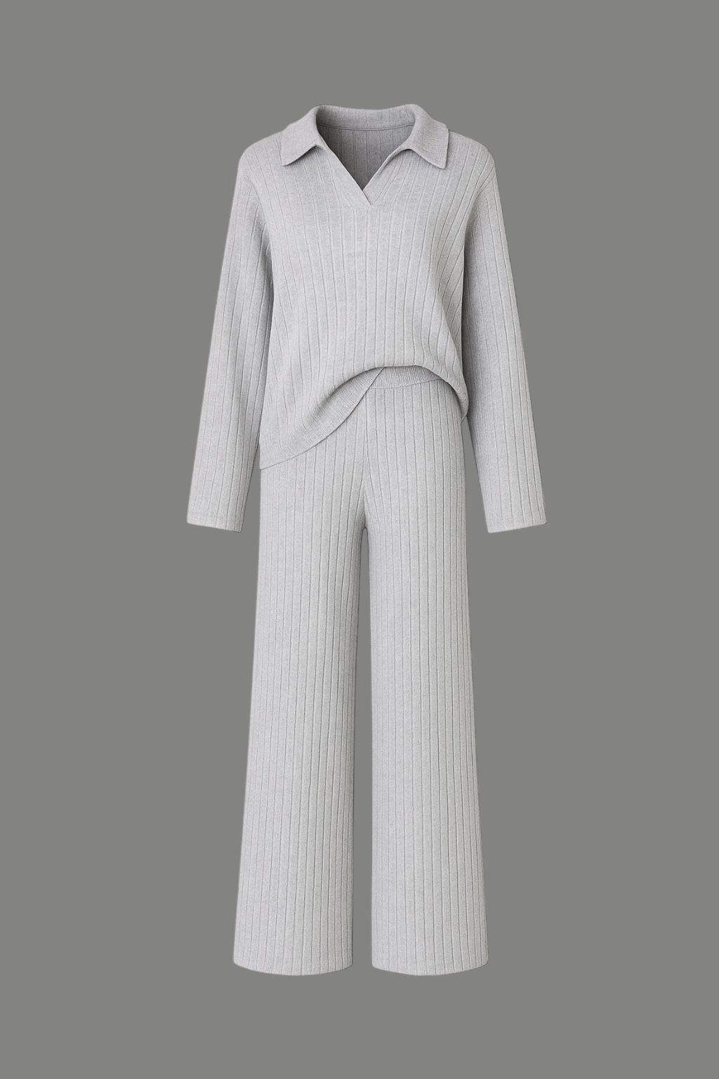Grey Triko Polo Yaka Takım