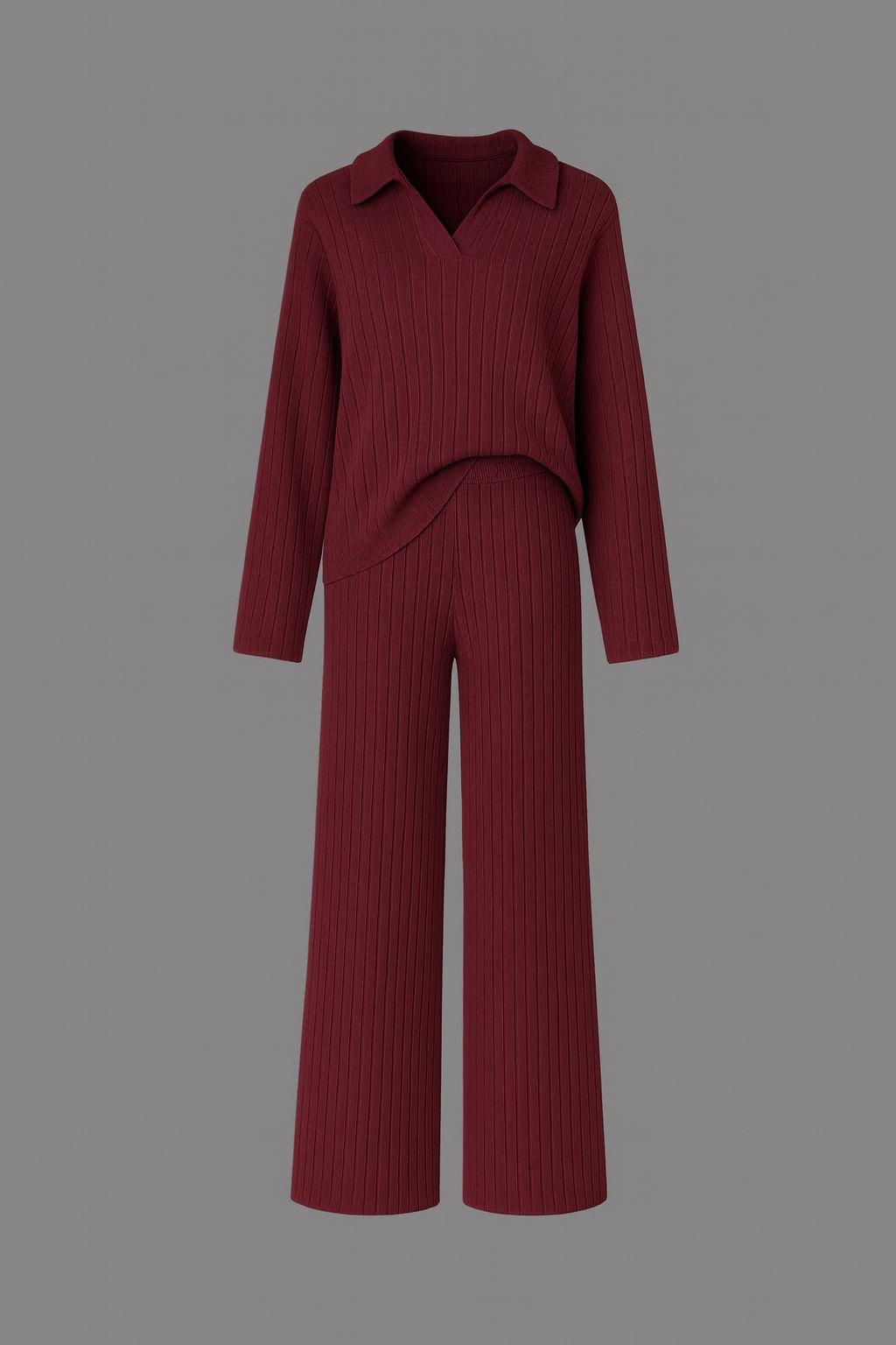 Burgundy Triko Polo Yaka Takım