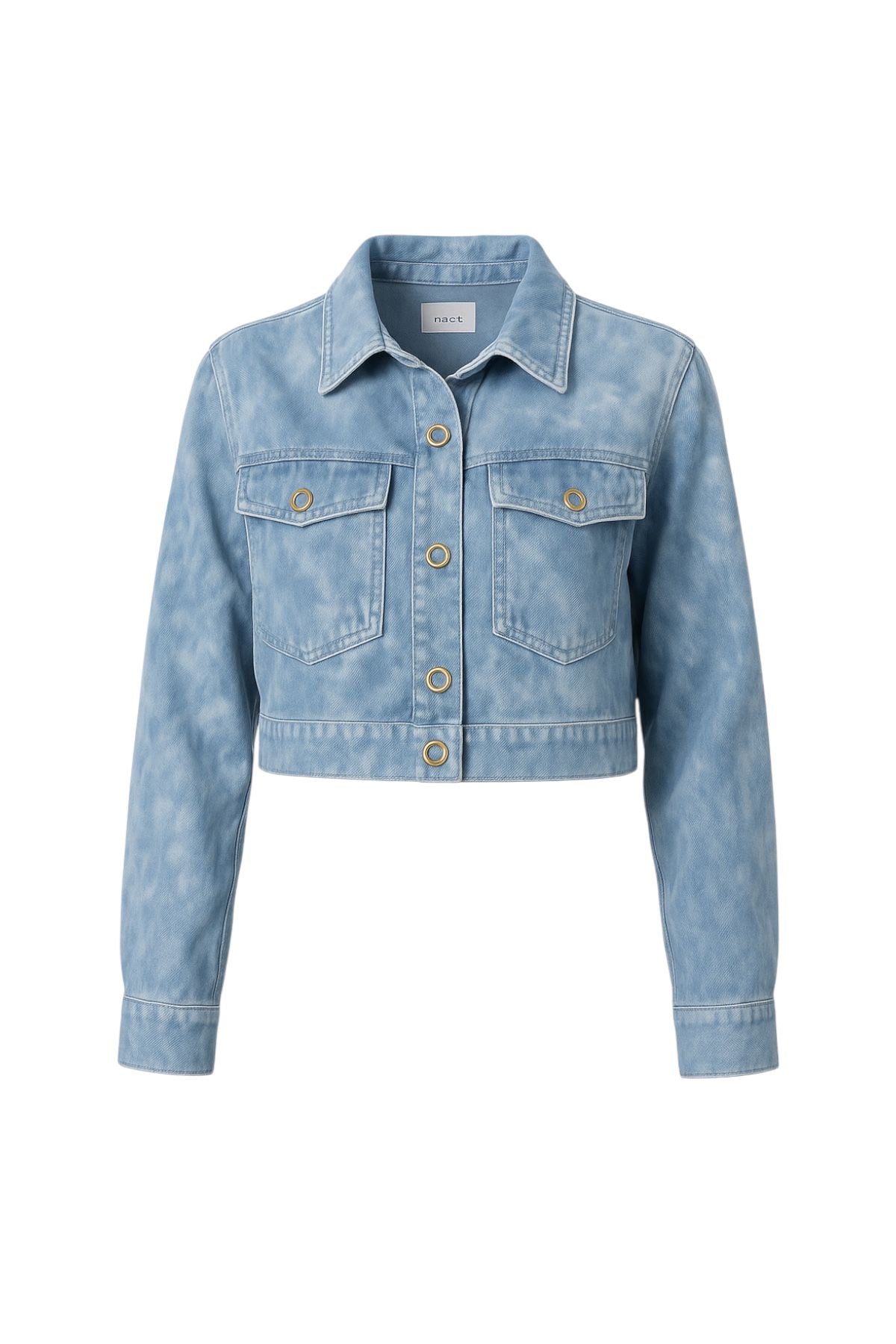 Blue Yıkama Desenli Ceket