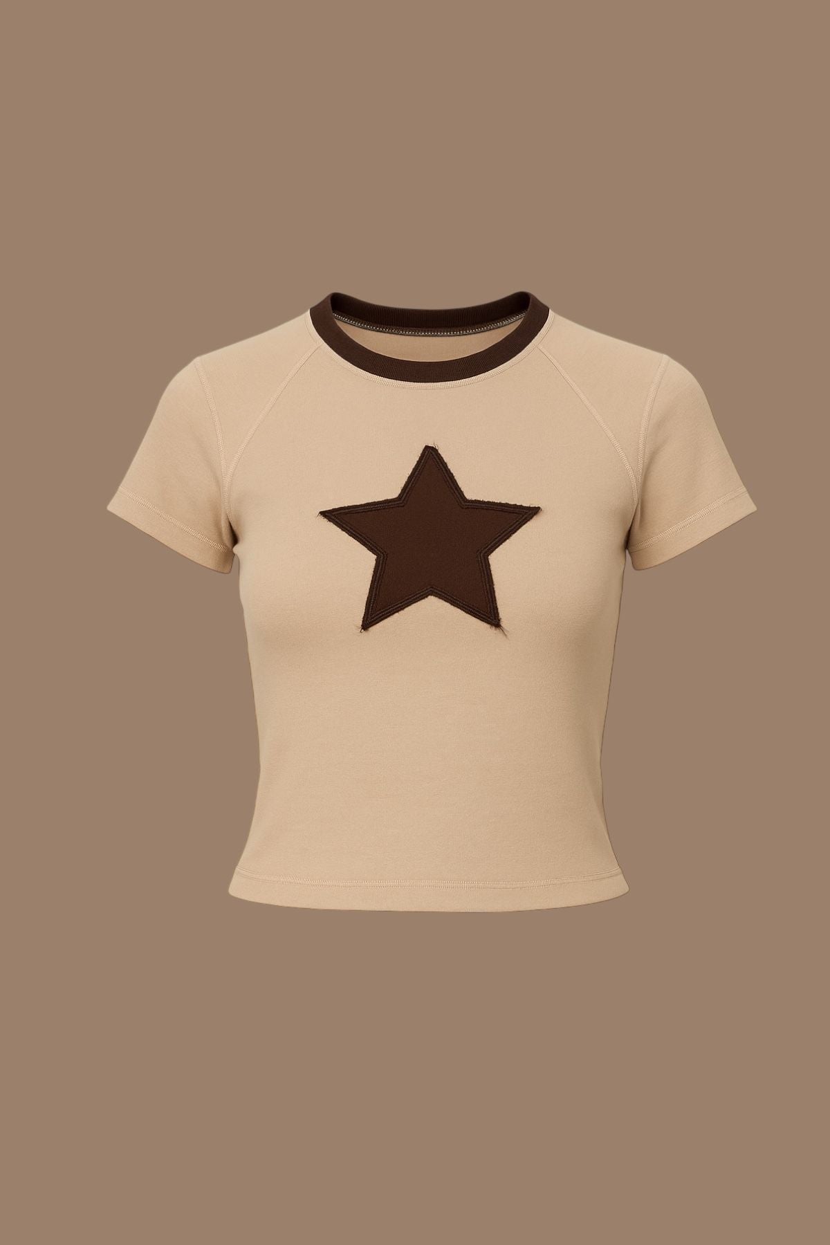 Brown Star Baby Tee