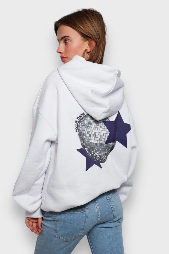 White Sırt Disco Star Sweatshirt