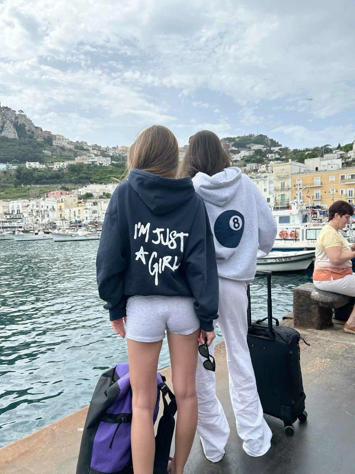 Grey Sırt Bilardo Eight Sweatshirt