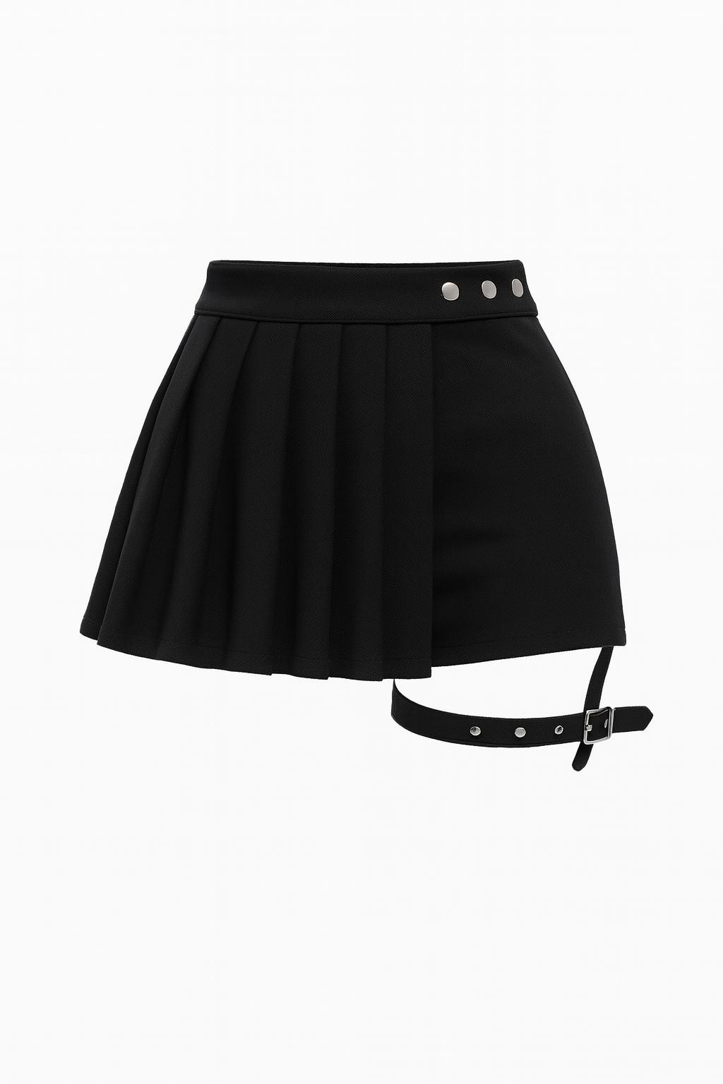 Black Pileli Şort Etek