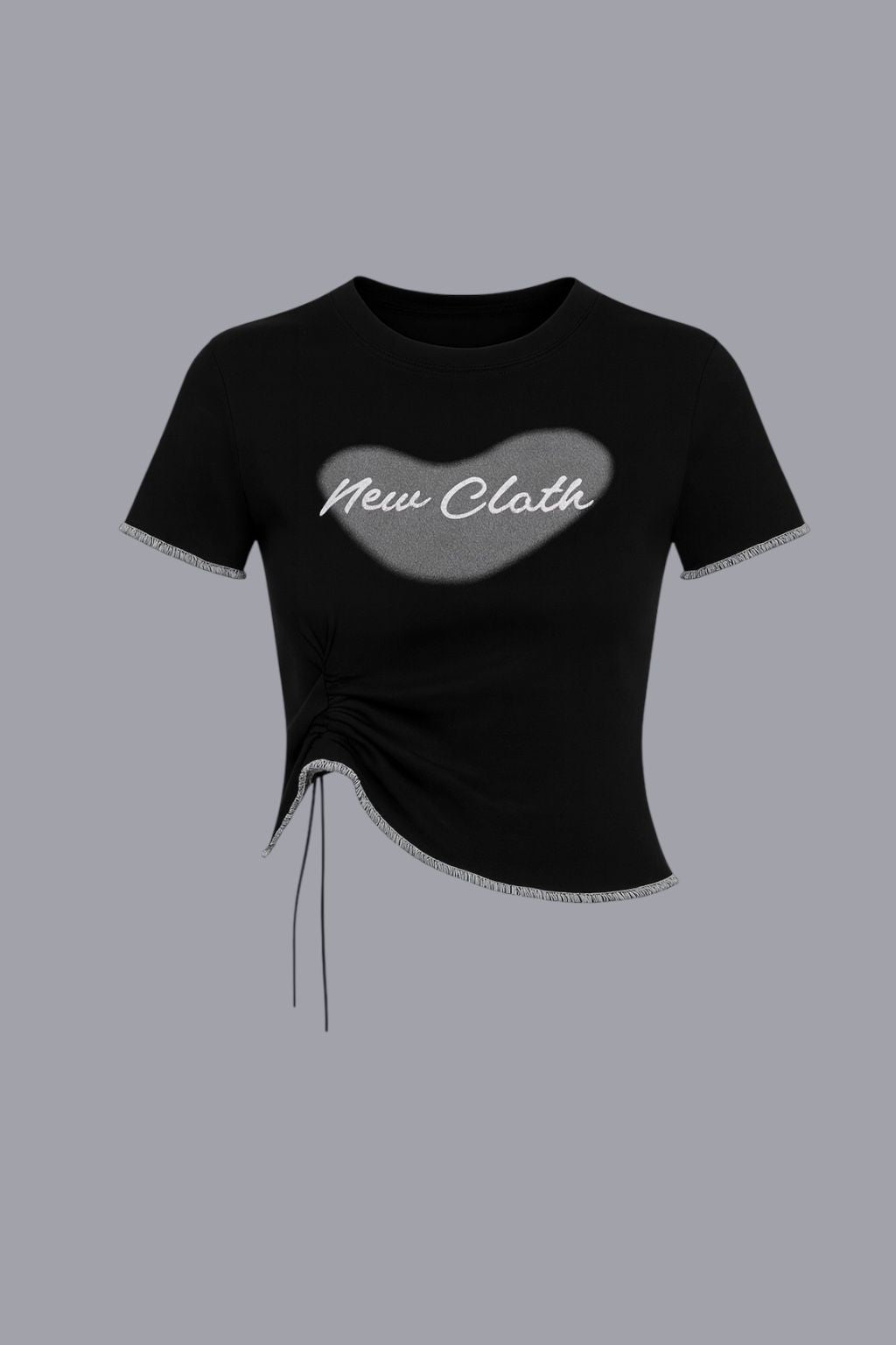 Black New Cloth Crop