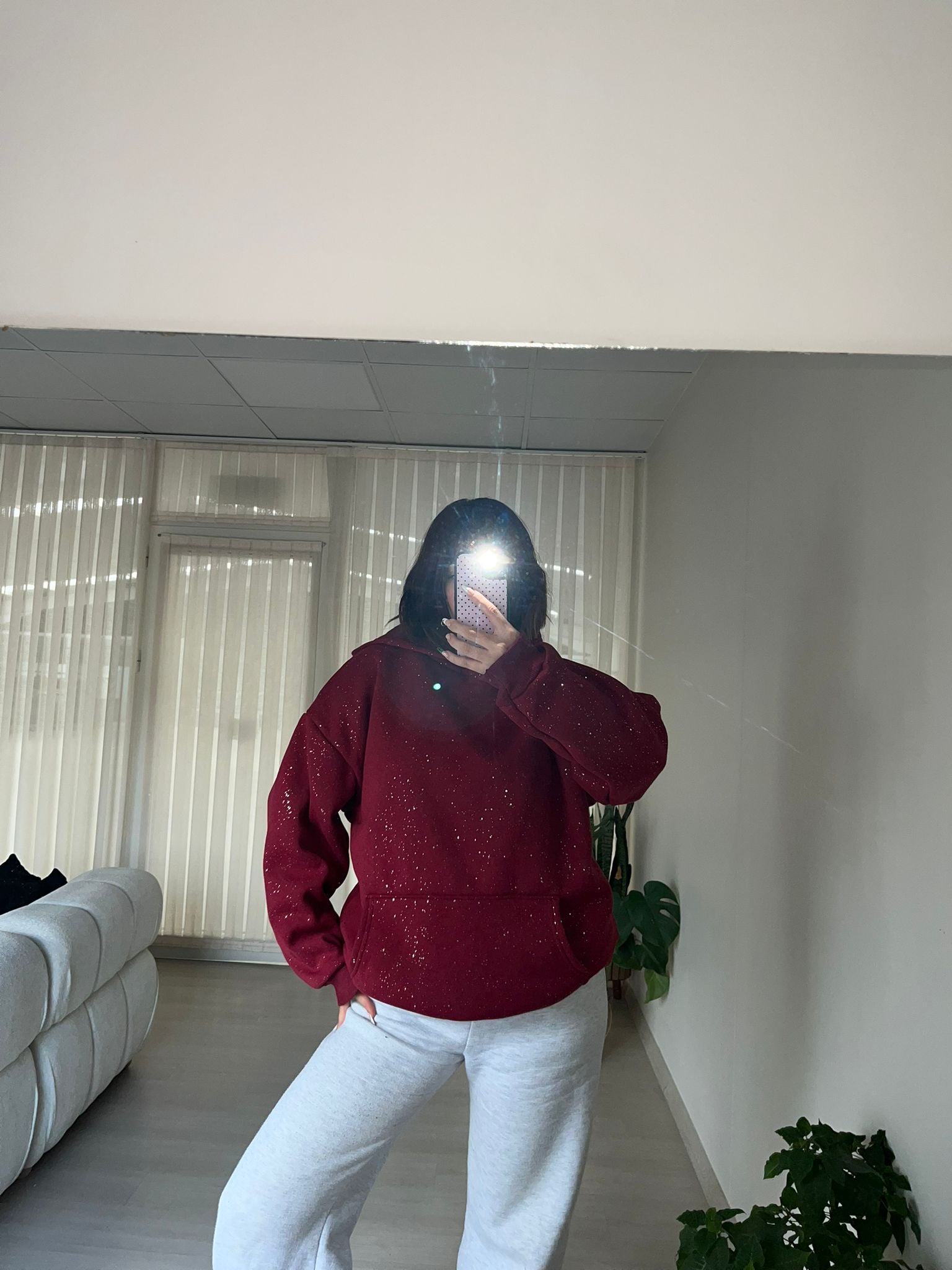 Burgundy Simli Sweatshirt