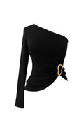 Black Tek Kol Tokalı Bluz