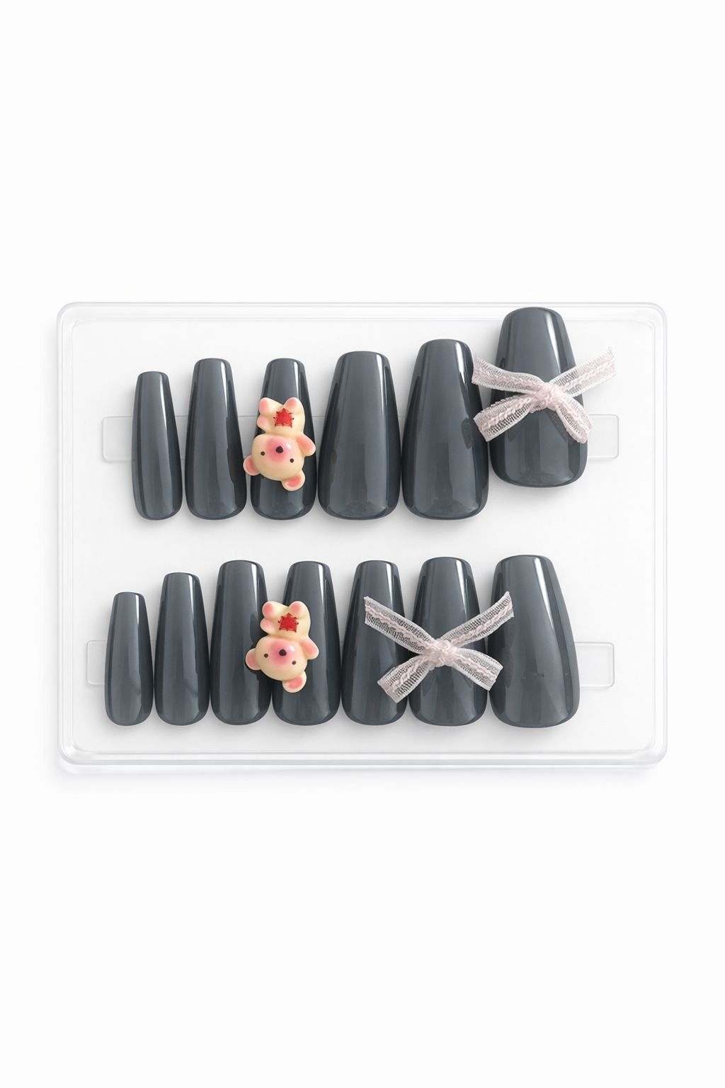 Midnight Teddy Nail Art