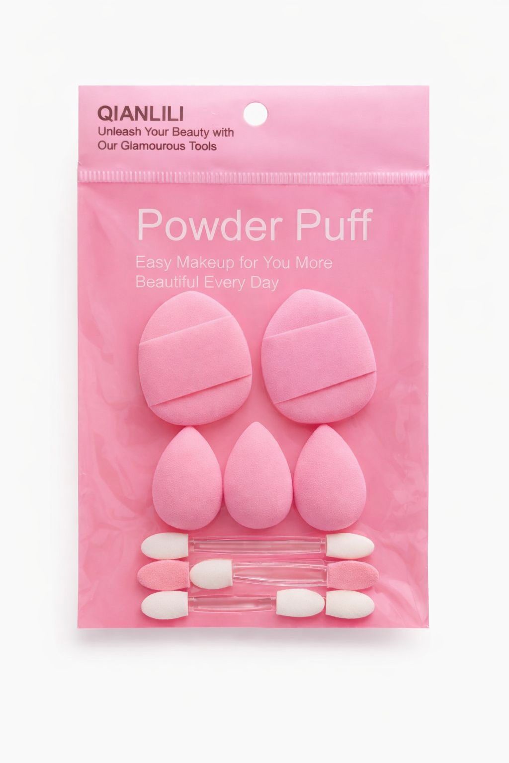 Pink 5 Powder Puff