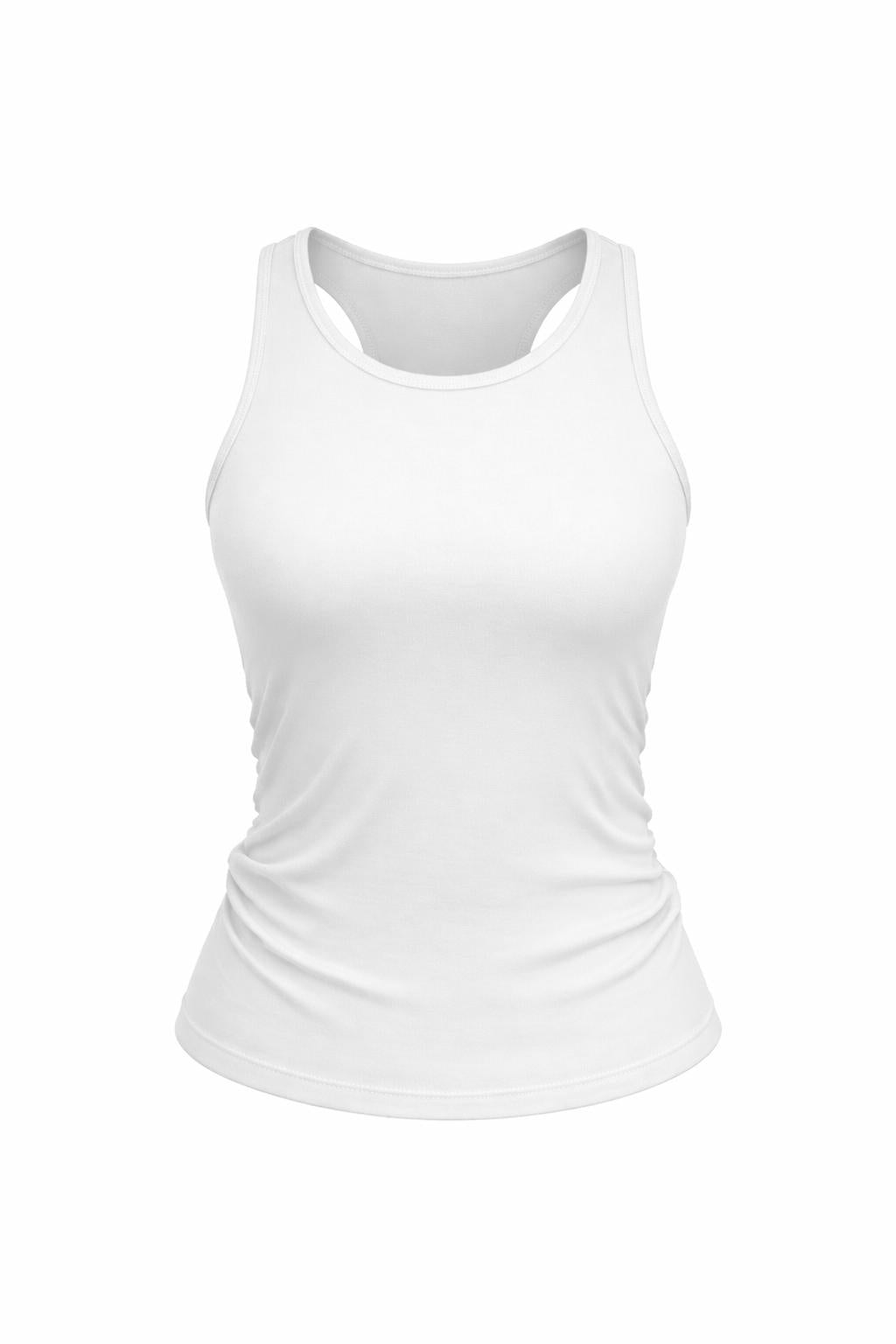 White Kalın Askılı Bluz