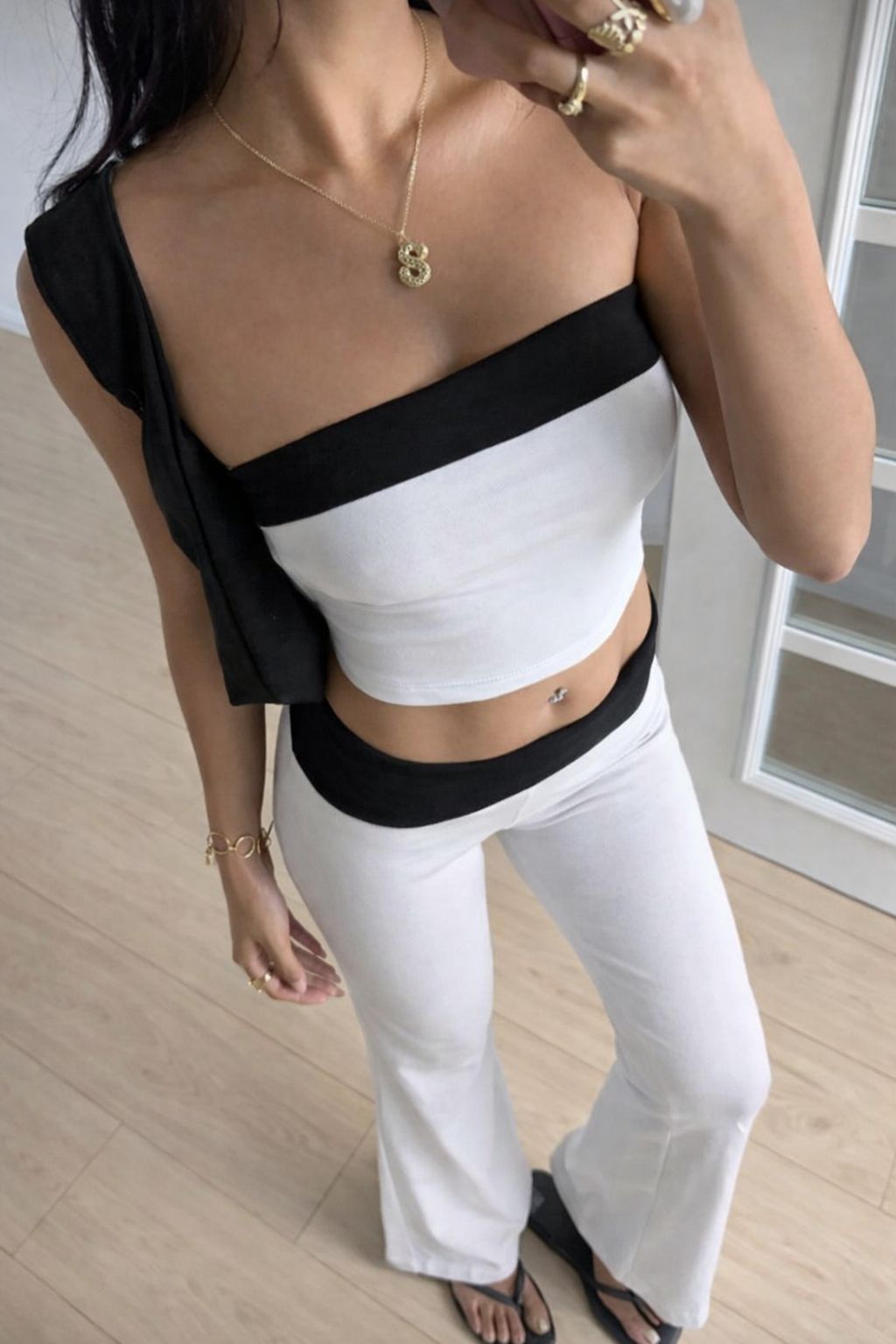 White Electra Straplez Tayt Takım