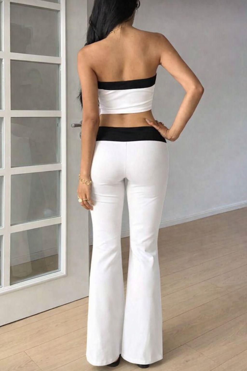 White Electra Straplez Tayt Takım