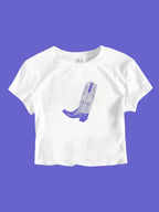 Blue Boot Baby Tee