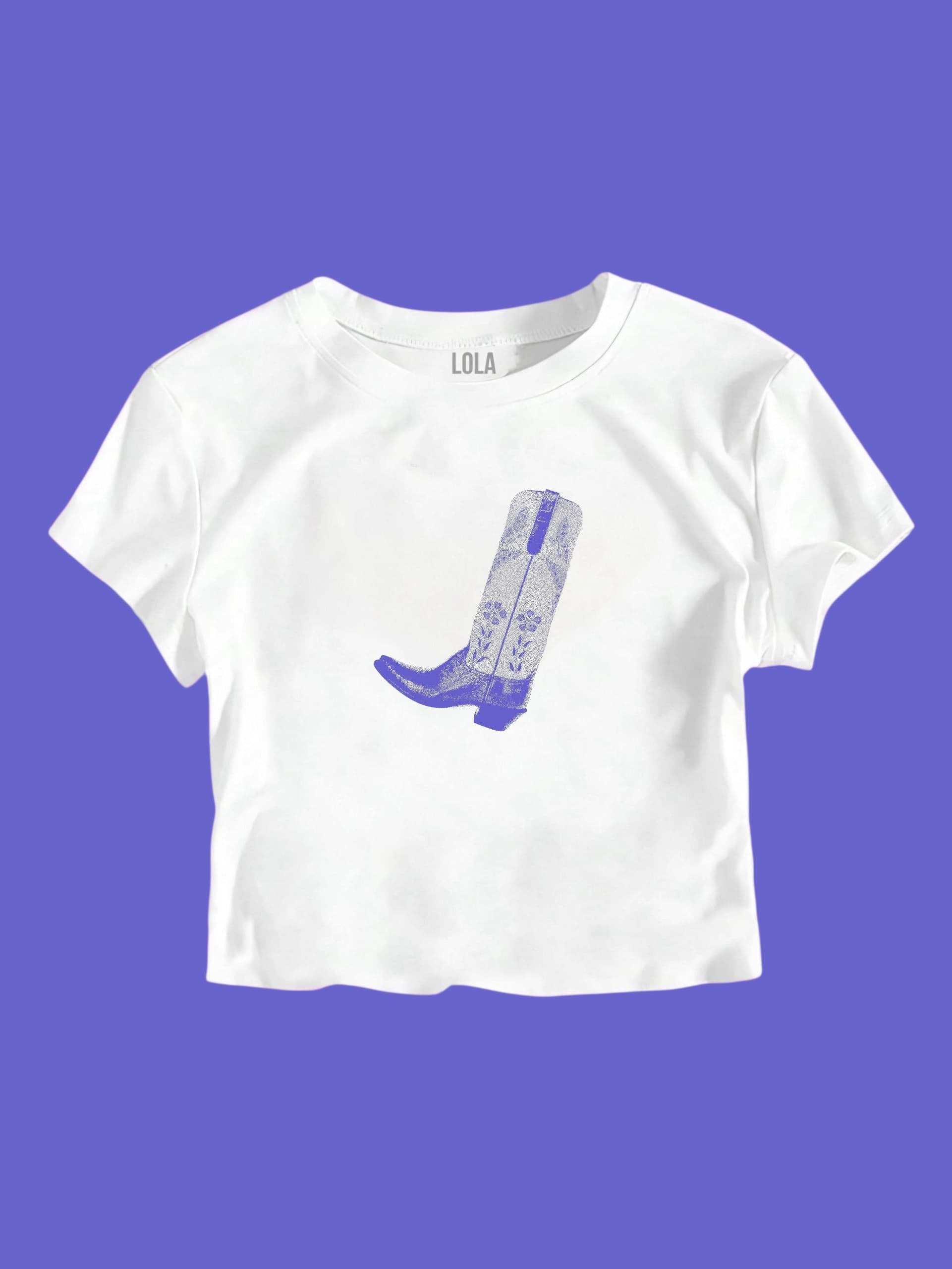 Blue Boot Baby Tee