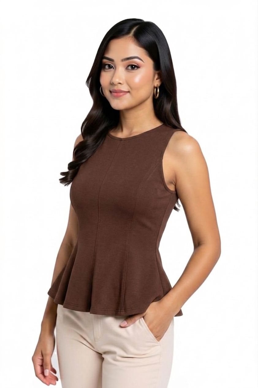 Brown Alora Detaylı Parçalı Bluz