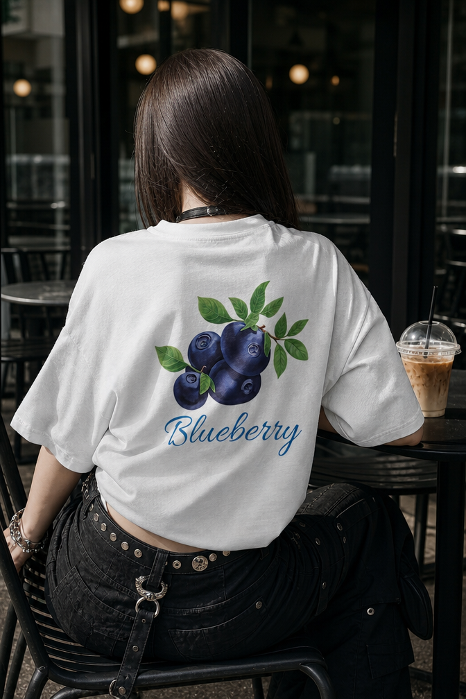 White Blueberry Oversize T-shirt