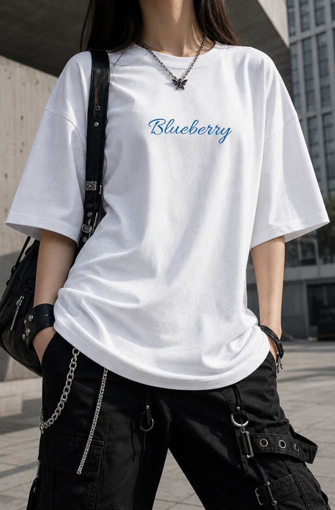 White Blueberry Oversize T-shirt