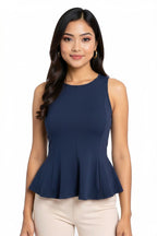 Navy Blue Alora Detaylı Parçalı Bluz