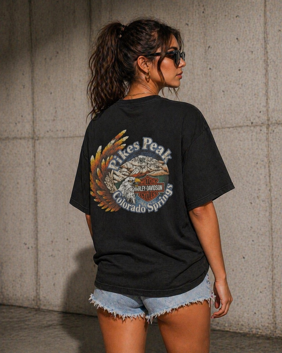 Black Davidson Oversize T-shirt
