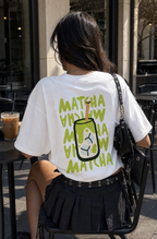 White Matcha Club Oversize T-shirt