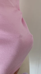 Pink Yanları Büzgülü Kısa Kol Bluz
