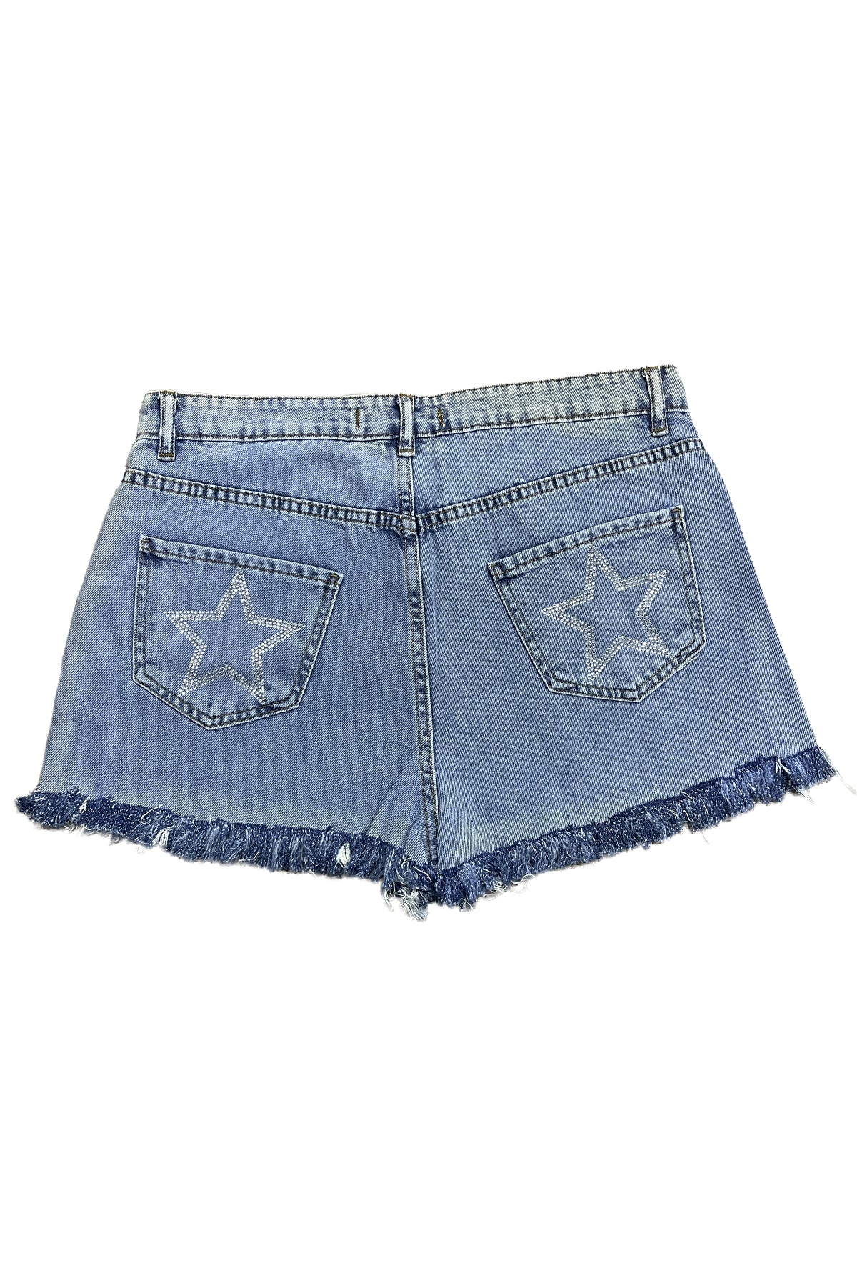 Taşlı Star Arka Cep Detay Şort