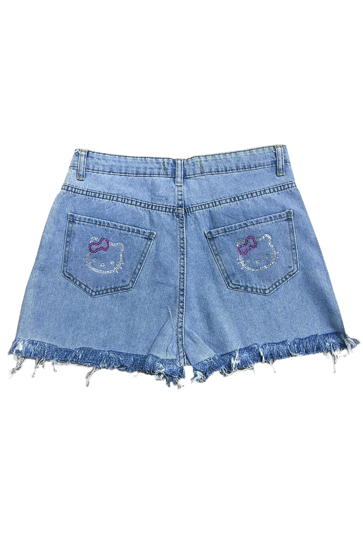 Taşlı Kitty Arka Cep Detay Şort